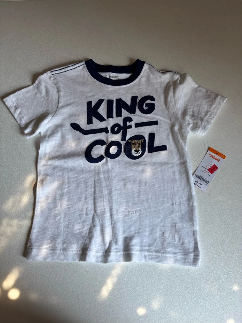 Gymboree White Tee with Navy 